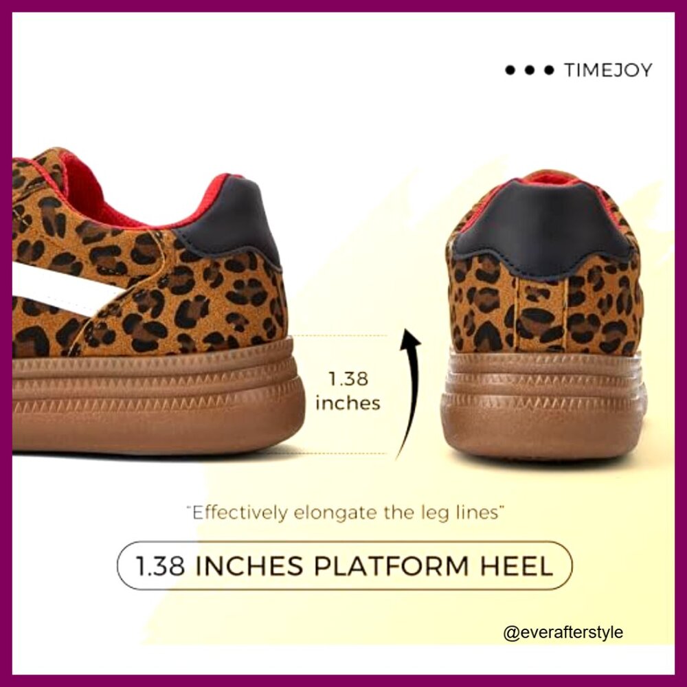 Platform Fashion Sneakers Chunky Retro Casual Low Top Gum Sole Everyday Walking - Picture 4 of 7